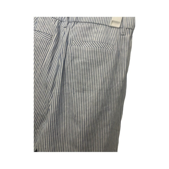 JJill’s NWT Striped blue and white stretch  linen  pants in size medium . - Picture 7 of 12